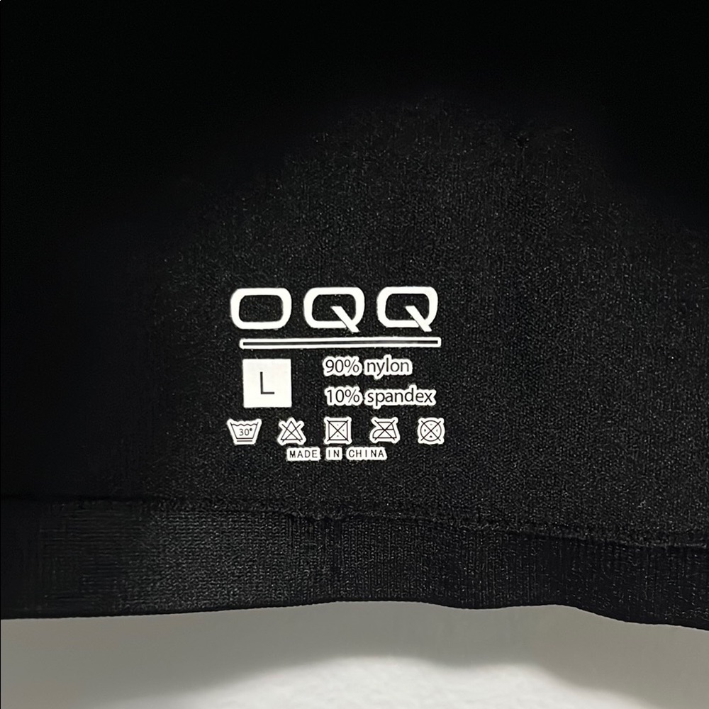 OQQ Black Long Sleeve Top NEW - Picture 3 of 3